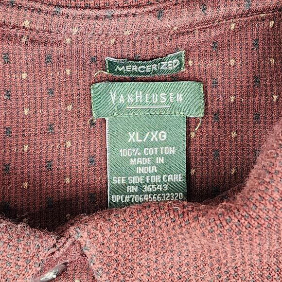 Van Heusen Mercerized Polo Shirt Men's XL Red Short Sleeve Preppy Career Office - Picture 2 of 8